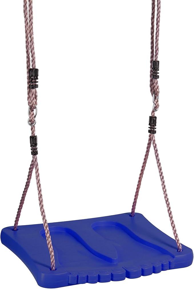 ultrakidz 方形带脚掌形凹槽的秋千座椅,站立式秋千,坚固的塑料秋千板